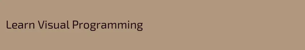 Learn Visual Programming